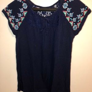 Navy Short Sleeves Shirt